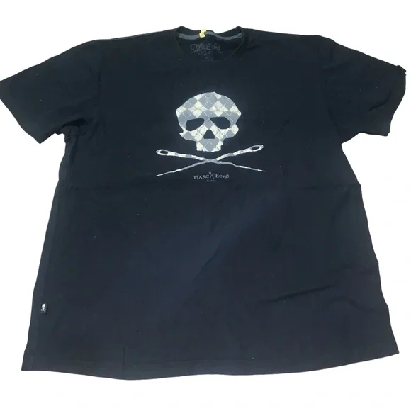 【MORE THAN BLACK】25SS★ LOGO CUT OFF HALF SLEEVE Marc Ecko | Shirts | Marc Ecko Cut Sew Snake Skin Skull Logo